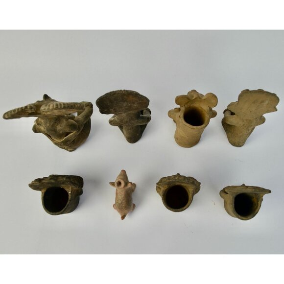 Museum Copies Terra Cotta Pre-Historic Zapotec Indians Oaxaca Mexico 1960s Vinta - Picture 11 of 11